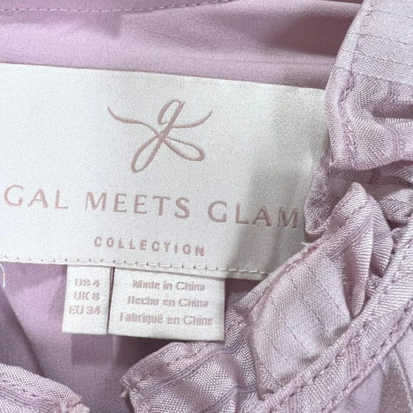 Gal Meets Glam GMG Emmeline Ruffle Long Sleeve Dress $195 - Picture 11 of 16